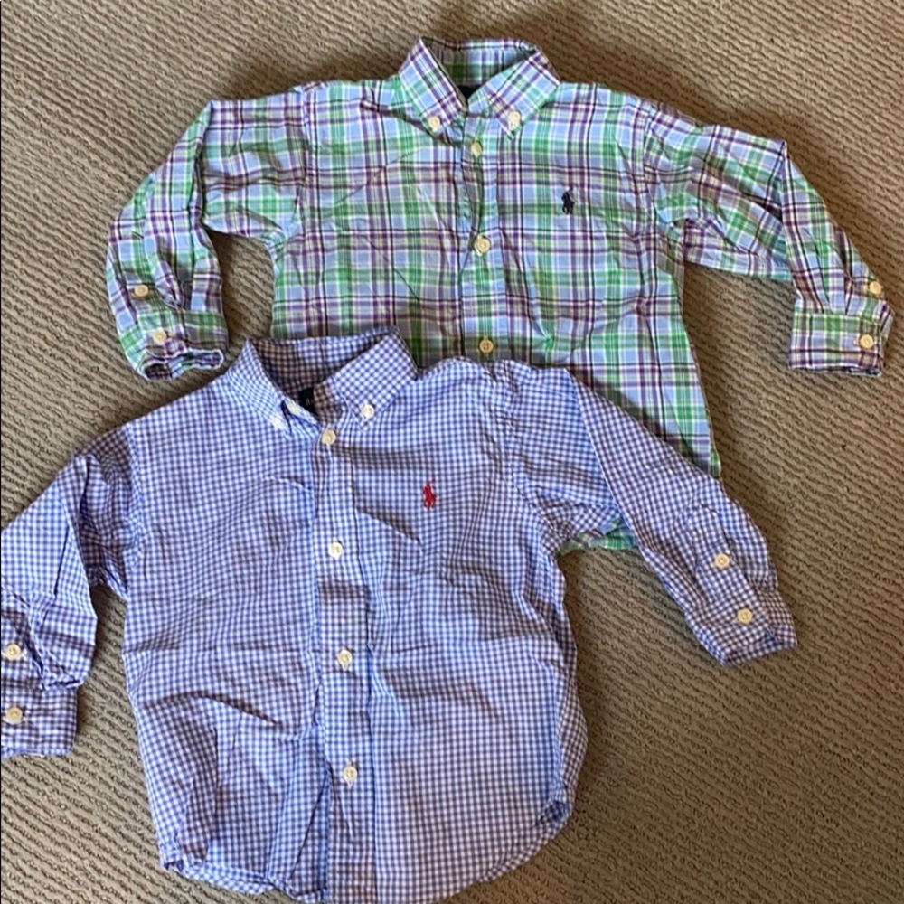 2 Ralph Lauren button down shirts 24M